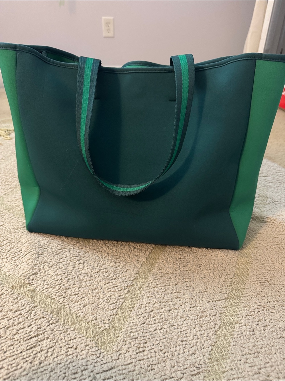 Summersalt Green Neoprene Tote Bag Large Carryall